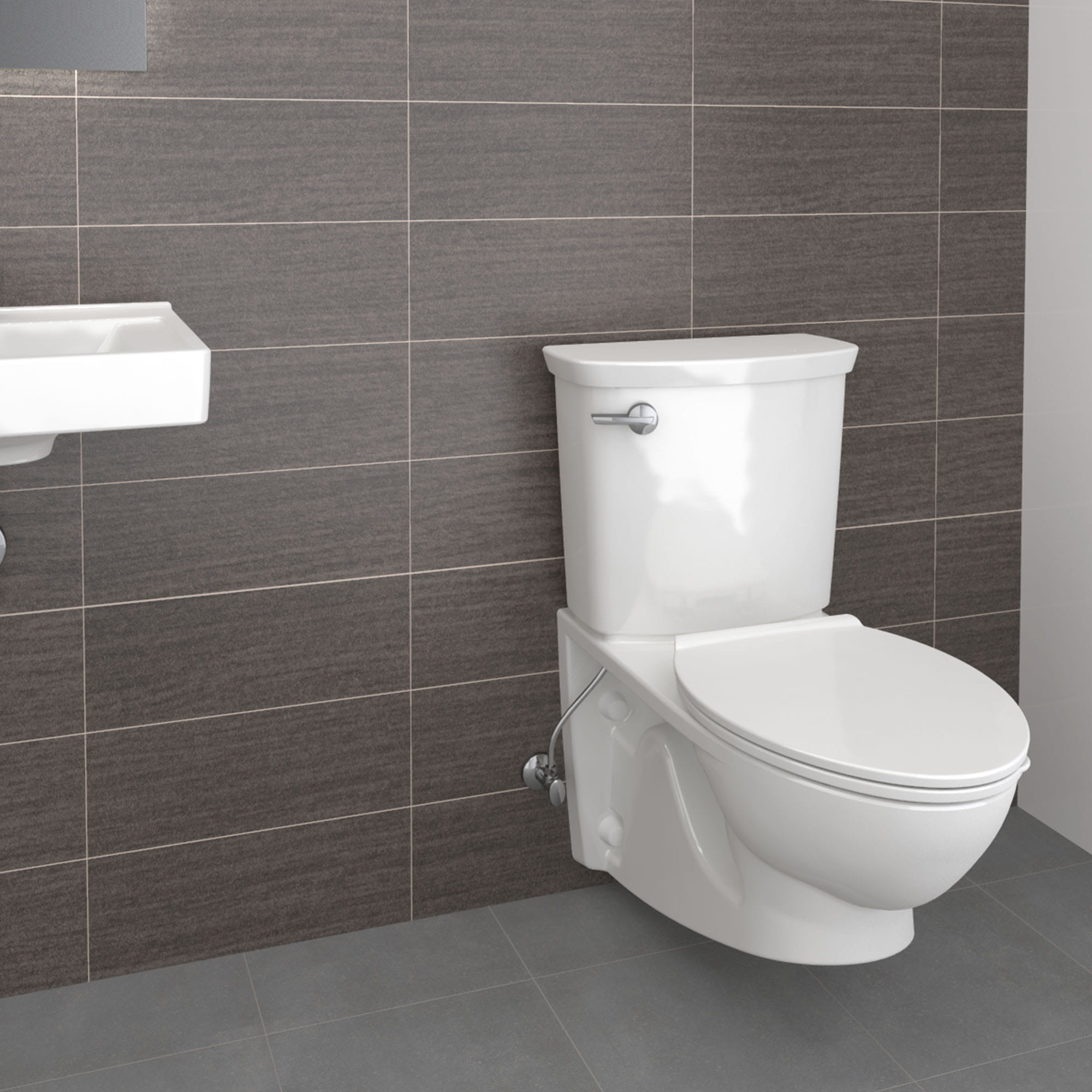 Glenwall® VorMax® Two-Piece 1.28 gpf/4.8 Lpf Back Outlet Elongated Wall-Hung EverClean® Toilet